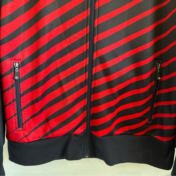 Polaris Striped Fleece-Lined Zip-Up Men’s Hoodie w Zippered Pockets    Sz L - Picture 3 of 11